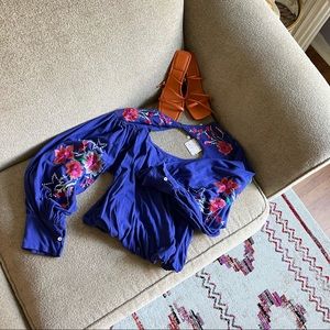 Free People Long Bell sleeve top